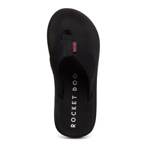 Rocket Dog Sunset Black Webbing Flip Flop Platform Thong Sandal Women 7M SUNSET
